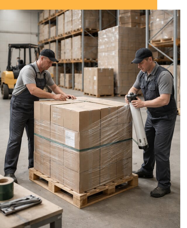 Упаковка и паллетирование грузов от 3664 руб: защита и крепление