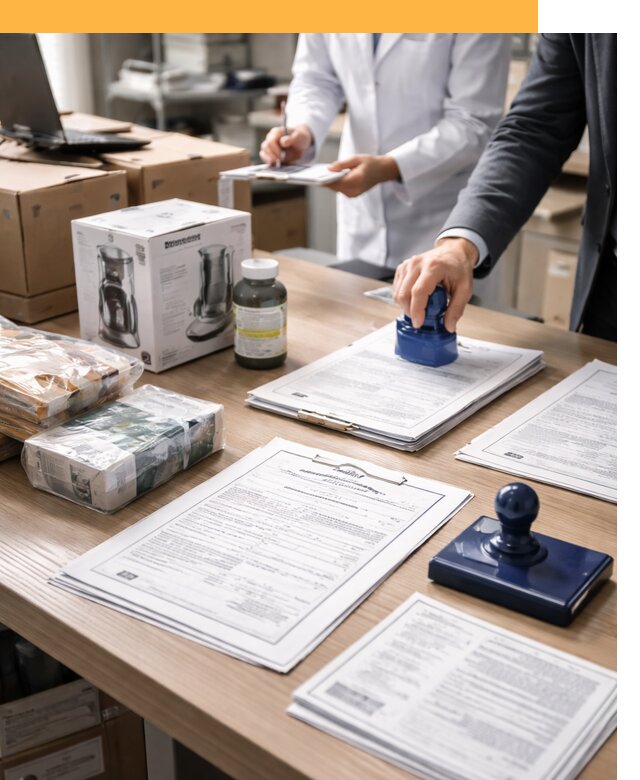 Сертификация импортных товаров от 12562 с таможенным сопровождением